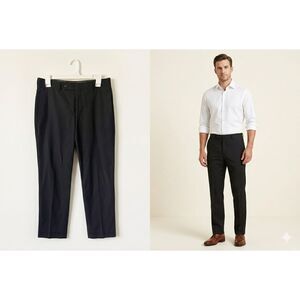 Lauren Ralph Lauren Men’s Black Dress Pants - 30x30 Flat Front Slacks